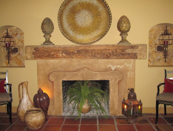 styrofoam fireplace